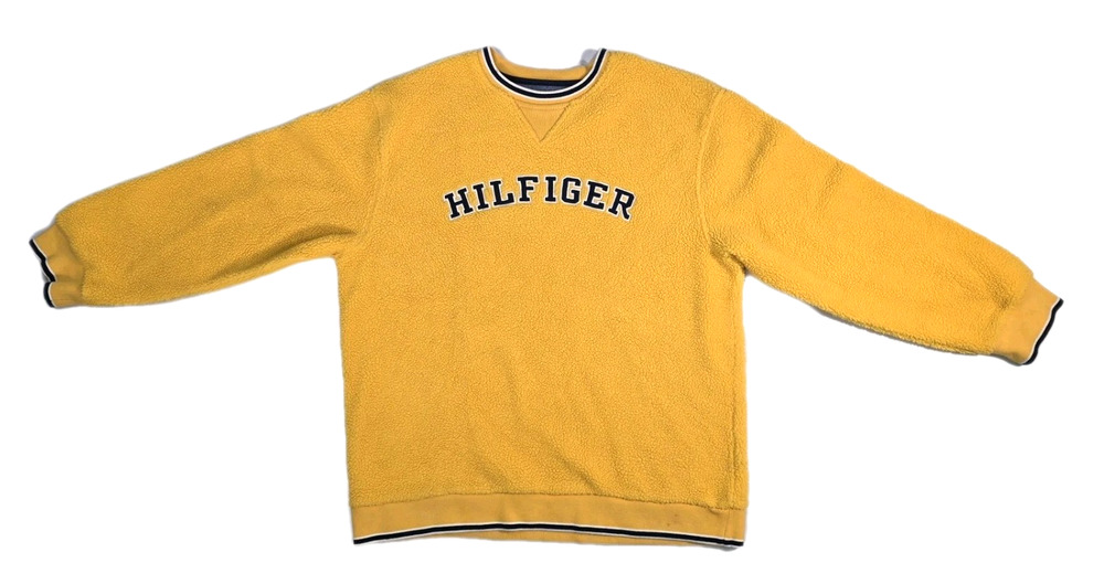 Vintage 2002 Tommy Hilfiger Deep Pile Sherpa Crewneck Sweatshirt Men's Large